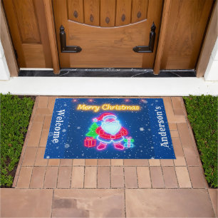 Felpudo Colección navideña de Navidades modernos neones