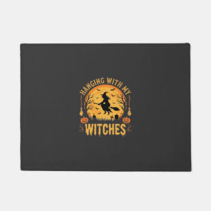 Felpudo Colgando Con Mi Diseño de Halloween de Brujas (2)
