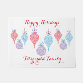 Felpudo Colgando ornamentos Puerta Mat por Sue Weidlich