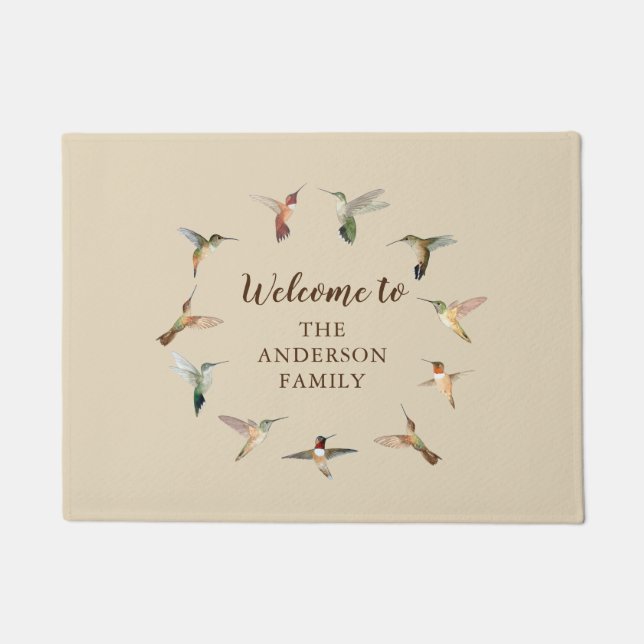 Felpudo Colibrí Personalizado (Anverso)