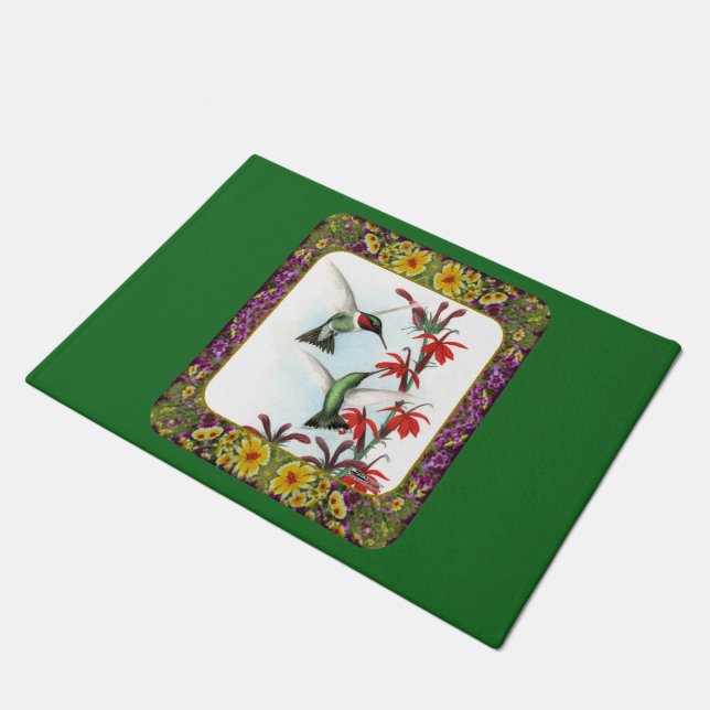 Felpudo Colibríes y Flores #5 (Angular)