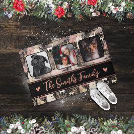 Felpudo Collage de fotos personalizado Navidades modernos