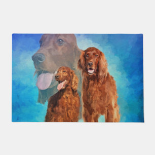 Felpudo Collage de los perros de Irish Setter