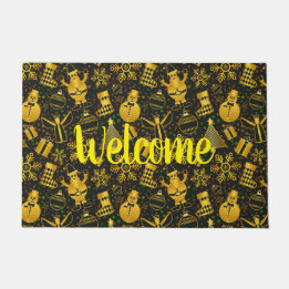 Felpudo Collage de Navidades metálicos