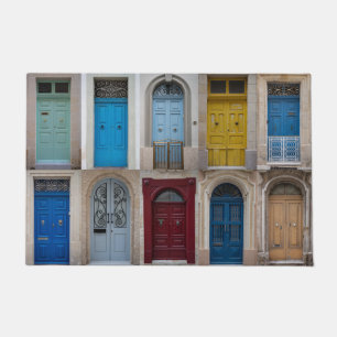 Felpudo Collage de puertas delanteras de colores