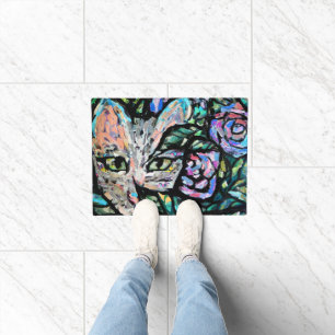 Felpudo Collage Gato Gris Arte Gatitos Gatos Gatos Collage