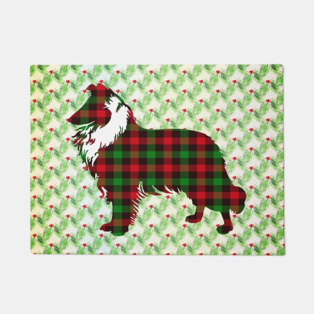 Felpudo Collie Holiday Doormat (Anverso)
