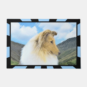 Felpudo Collie in Mountains (Rough) Pintura - Perro Art