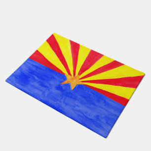 Felpudo Color de agua de la bandera de Arizona