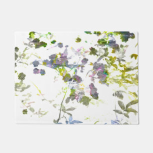 Felpudo Color del agua estilo romántico flor diseño floral