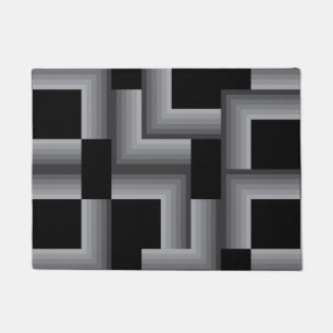 Felpudo Color negro, plateado, fresco, único y moderno, fo