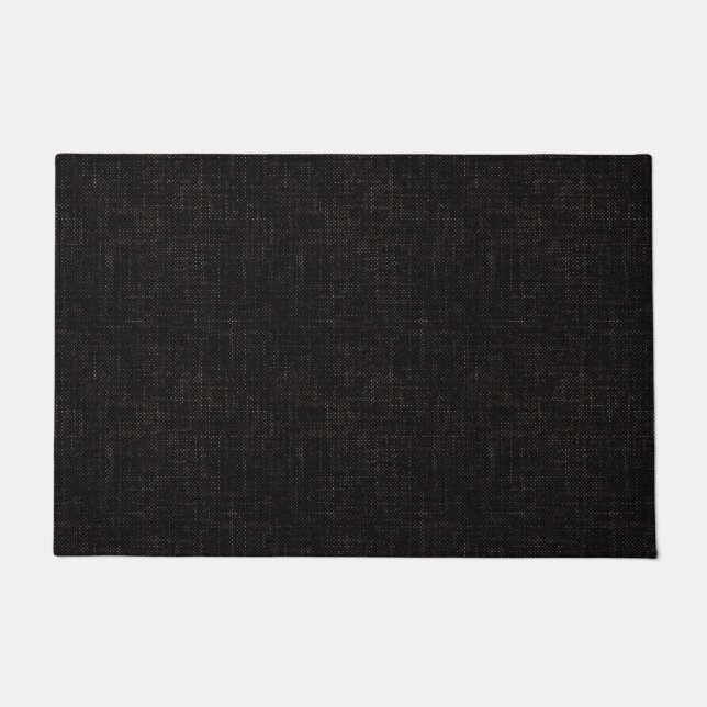 Felpudo Color sólido texturizado negro (Anverso)