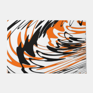 Felpudo Colores bengalíes Naranja y líneas negras