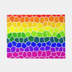 Felpudo Colores de la bandera arcoiris diseñan orgullo gay
