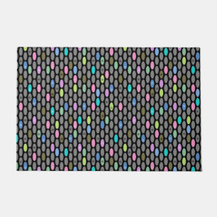 Felpudo Colores retro impecables diseño círculos polka pun