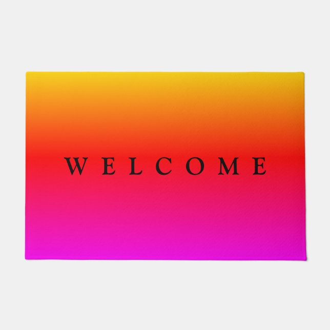 Felpudo Colorida bienvenida a Doormat (Anverso)