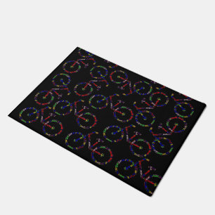 Felpudo Colorida Mat de puertas negras Portland Bicicletas