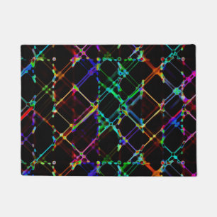 Felpudo Coloridas líneas de neón multicolores