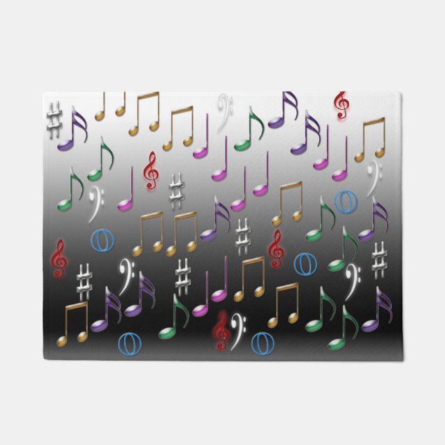 Felpudo Coloridas notas musicales (Anverso)