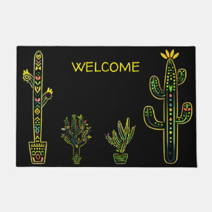 Felpudo Colorido Cactus Saguaro Doormat Sudoeste