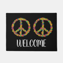 Felpudo colorido del hippy 60s de la paz