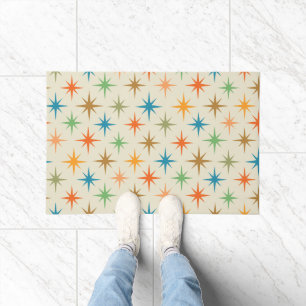Felpudo Colorido Estallido de Estrella Atómica Moderno de 