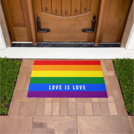 Felpudo Colorido LGBT Rainbow Gay Pride Bandera Personaliz