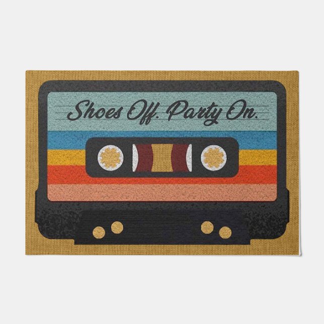 Felpudo Combinar diseño de cinta, Mezcla de bienvenida, al (Anverso)