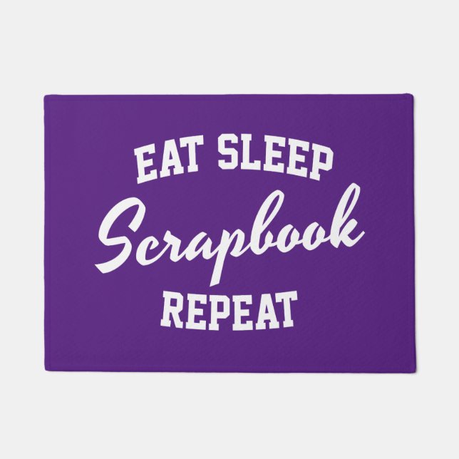 Felpudo Comer Sleep Scrapbook Repetir Scrapbooking (Anverso)