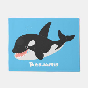 Felpudo Cómico asesino ballena orca personalizado lindo il