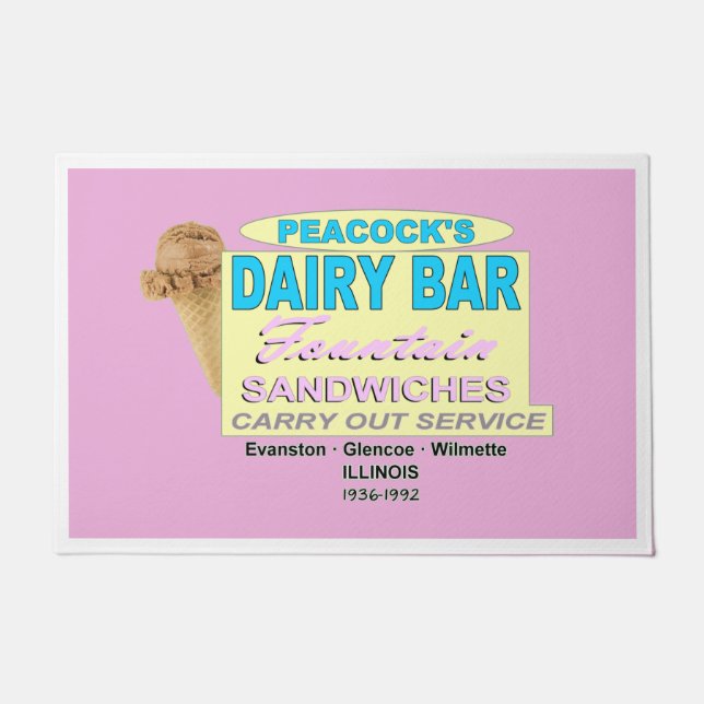 Felpudo Compañía de Crema de Hielo Peacock de Illinois (Anverso)