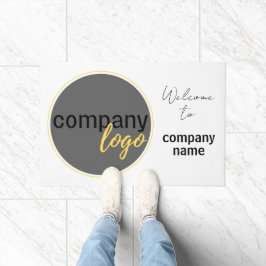 Felpudo COMPAÑÍA EMPRESARIAL minimalista LOGO BIENVENIDA S