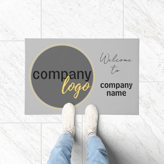 Felpudo COMPAÑÍA EMPRESARIAL minimalista LOGO BIENVENIDA S (Interior)