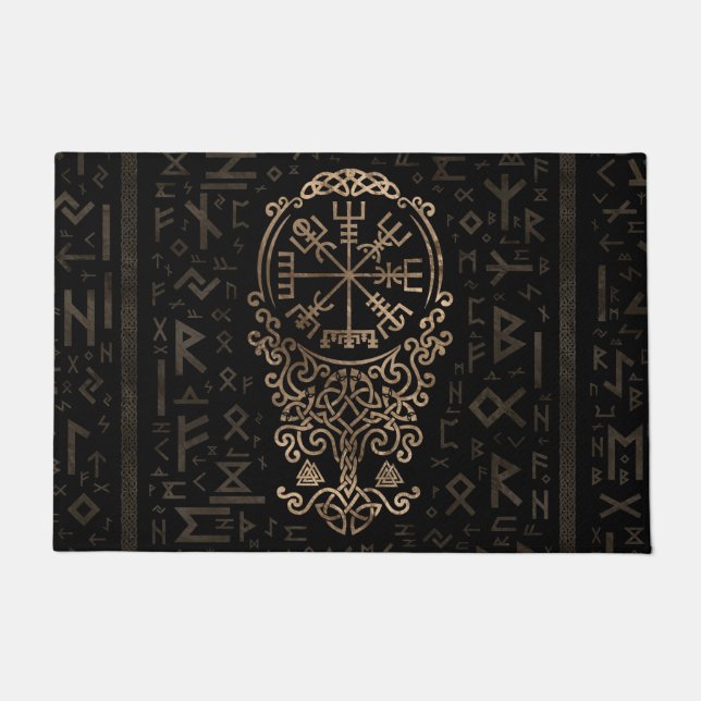 Felpudo Compás de Vegvisir - de Viking en el modelo de (Anverso)