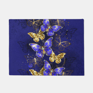 Felpudo Composición con mariposas de zafiro