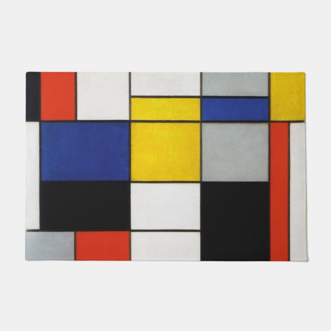 Felpudo Composición, Mondrian (Anverso)
