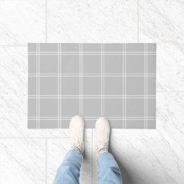 Felpudo Comprobación del panel de ventanas blanco y gris c