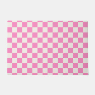 Felpudo Comprobación rosa, Patrón de tablero de cheques,
