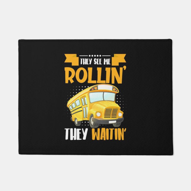 Felpudo Conductor de bus me ve Rollin (Anverso)