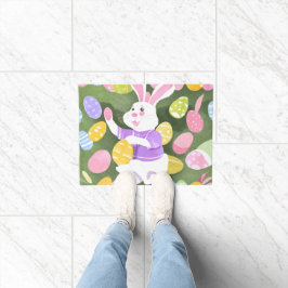 Felpudo conejito con huevos de Pascua