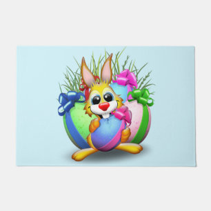 Felpudo Conejito de Pascua divertido y lindo personaje mor