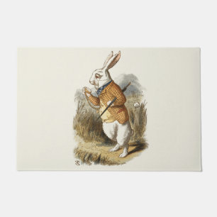 Felpudo Conejo blanco de Alice In Wonderland Vintage Art