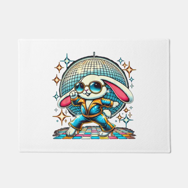 Felpudo Conejo Disco Estético (Anverso)