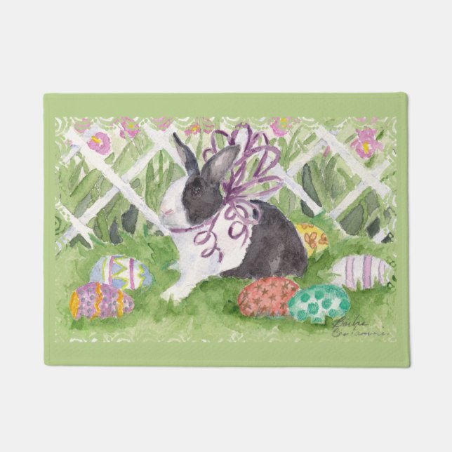 Felpudo Conejo y huevos holandeses de Pascua (Anverso)