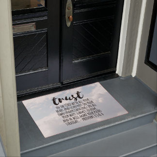 Felpudo Confianza en el Señor Proverbios 3:5-6