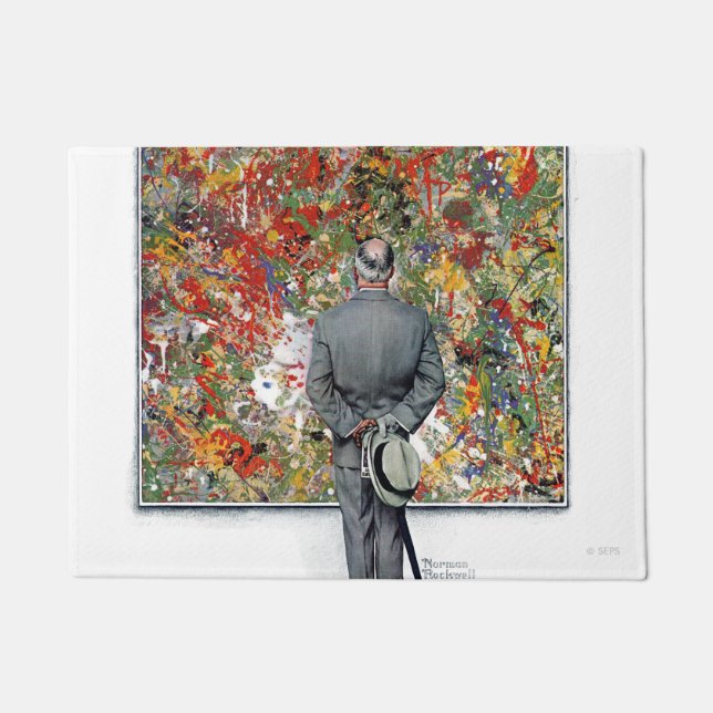 Felpudo Connoseur de arte por Norman Rockwell (Anverso)