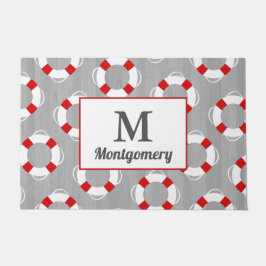 Felpudo Conservante y gris de vida náutico personalizados