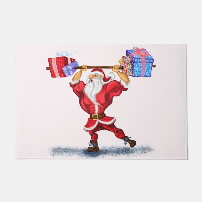 Felpudo Constructor de cuerpos Santa Claus con regalos de  (Anverso)