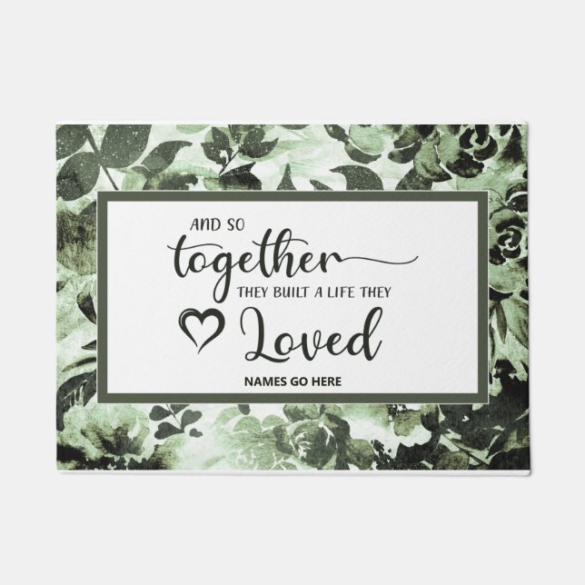 Felpudo Construyeron Una Vida Que Les Encanta Doormat (Anverso)