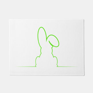 Felpudo Contorno de un gre de la luz de las liebres